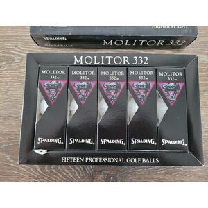 Spalding‎ Molitor 332 Golf Balls 15 Count Vintage Collectibles Higher Flight #HH